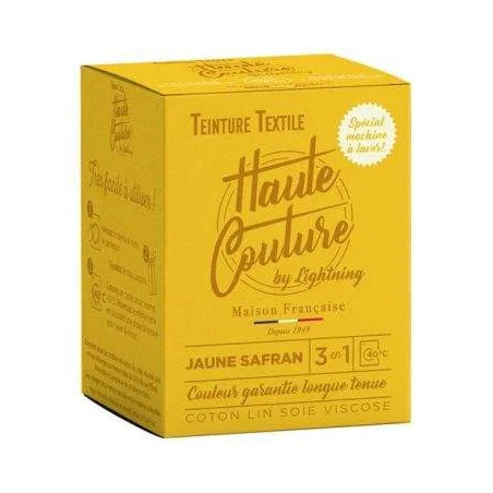 Teinture textile haute couture jaune safran 350g spécial