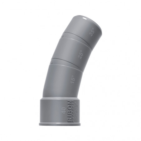 Coude multi-angles 15°/25°/35° mâle femelle PVC diamètre 40mm.