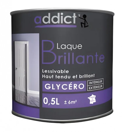 Glicero deco pintura laca para todas las superficies, blanco brillo, 0,5 litros déstockage