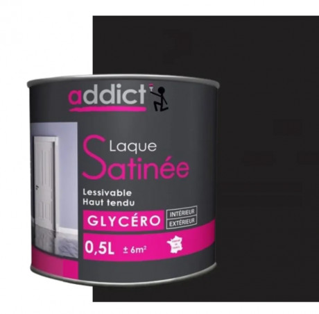 Glicero deco pintura laca para todas las superficies, negro satinado, 0,5 litros en stock