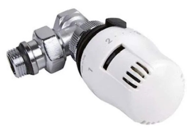 Kit per radiatore, rubinetto angolare 15x21 (1/2") con testa termostatica IVA inclusa stock limité